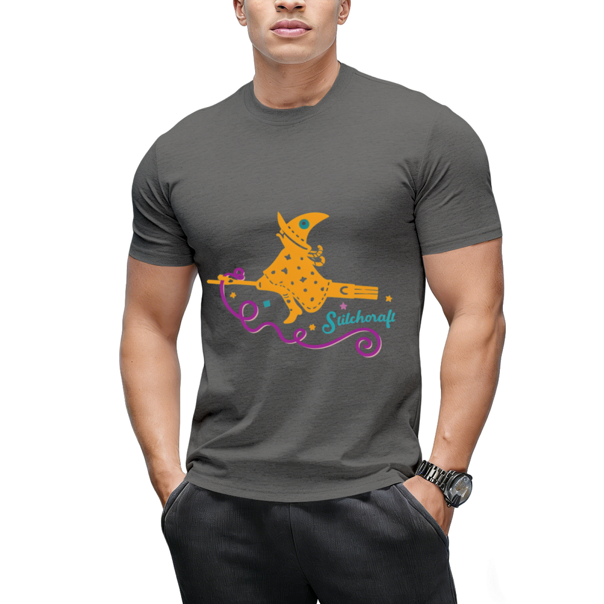 Stitchcraft Seam Ripper Witch Graphic T-Shirt