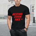 Resting Witch Face Halloween Graphic T-Shirt