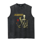 Nirvana Incesticide Album Art Washed Graphic Tank Top — product image showing the artwork referencing Nirvana’s Incesticide album design