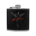 Nirvana In Utero Longform 6oz vintage-style stainless steel hip flask product image