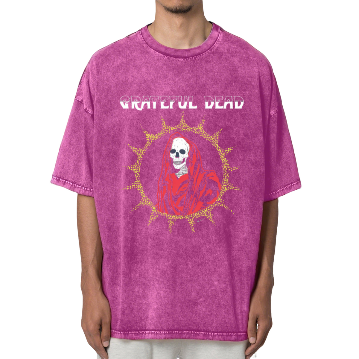 Grateful Dead Hooded Desert Skelly Washed Graphic T-Shirt