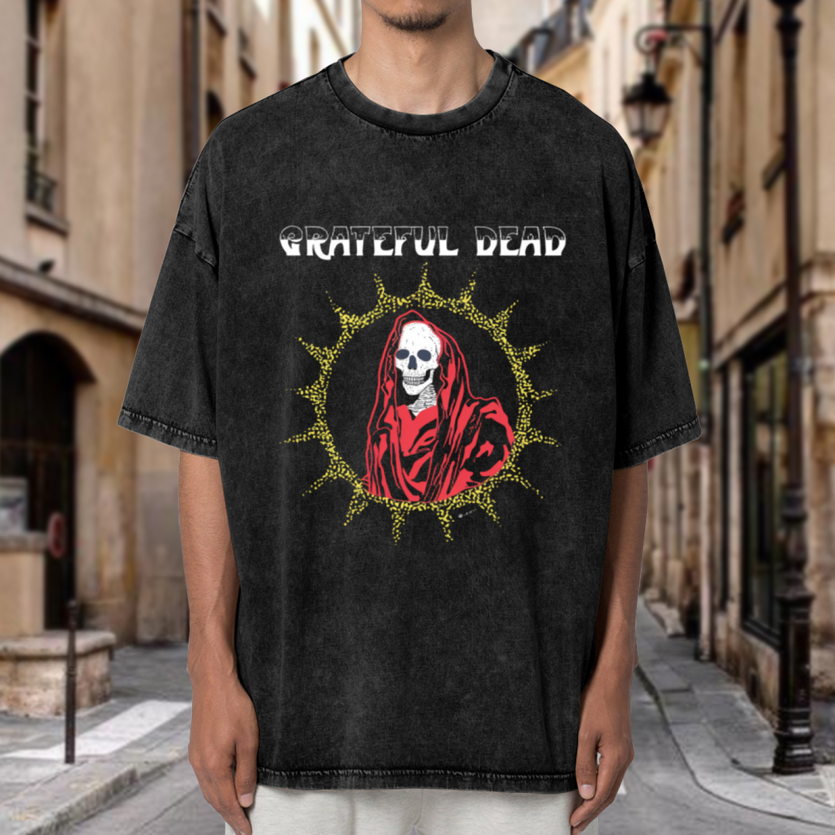 Grateful Dead Hooded Desert Skelly washed graphic T-shirt, product image