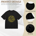 Graphic T-shirt product image with distressed yellow smiley artwork