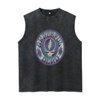 Grateful Dead washed graphic tank top with Batik Syf graphic