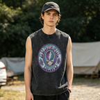 Grateful Dead washed graphic tank top with Batik Syf graphic