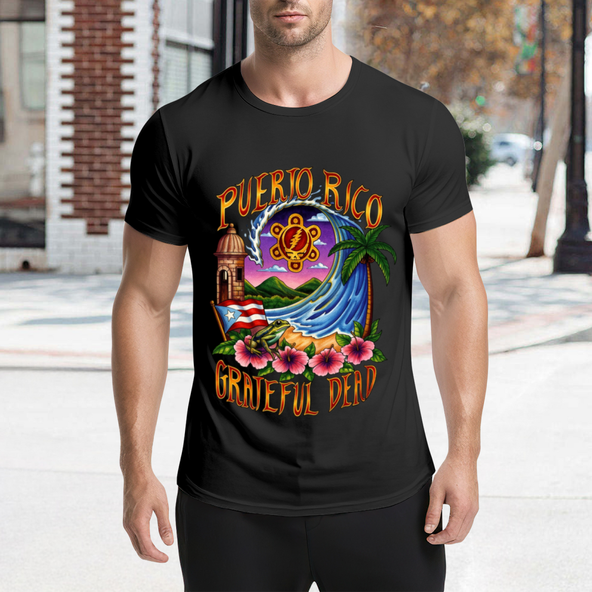 Grateful Dead Puerto Rico United States of Dead graphic T-shirt product image