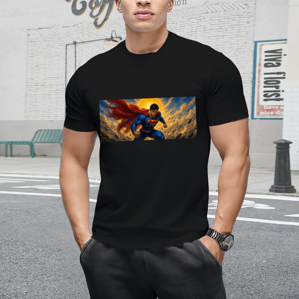 Red Cape Solar Rush Men's T-Shirt for Summer Days