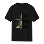 In a World Full of Princesses Be a Witch - Cat Design Graphic T-Shirt