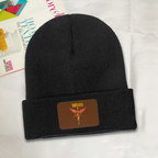 Nirvana In Utero Album Art Knit Beanie – Nirvana-themed rectangular patch beanie product image, DarkGray option