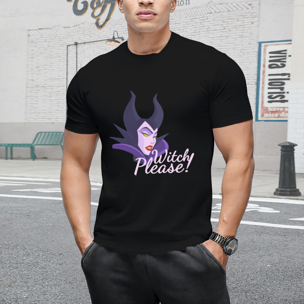 Witch Please Maleficent Halloween Graphic T-Shirt