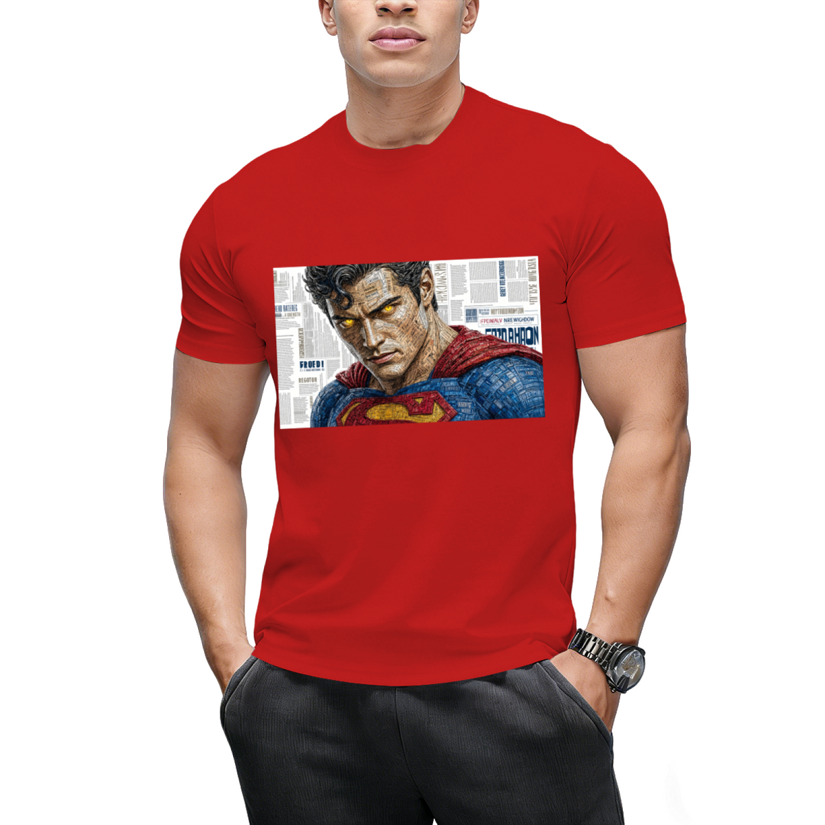 Red Cape Rush Men's T-Shirt for Summer Adventures
