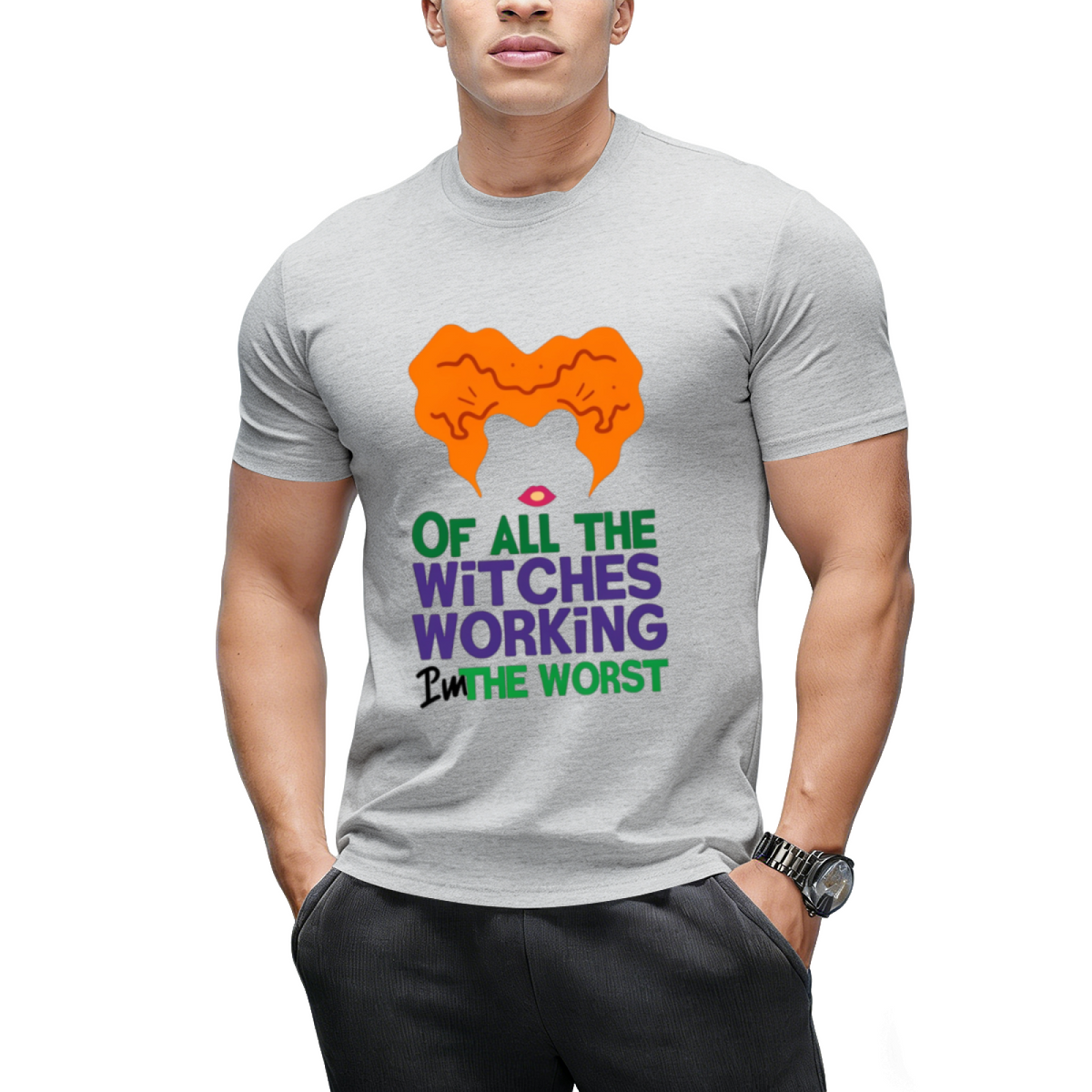 Winifred Witches Working Halloween Graphic T-Shirt