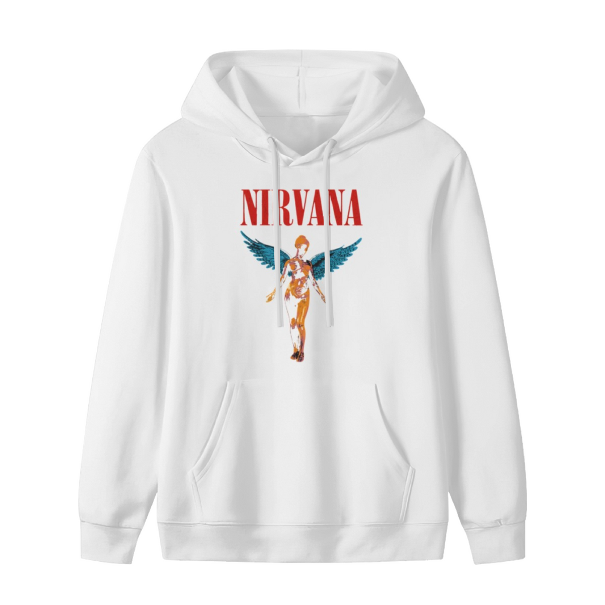 Nirvana In Utero Blue Wing Angel Hoodie