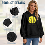 Hoodie product image with i’m so happy smiley artwork