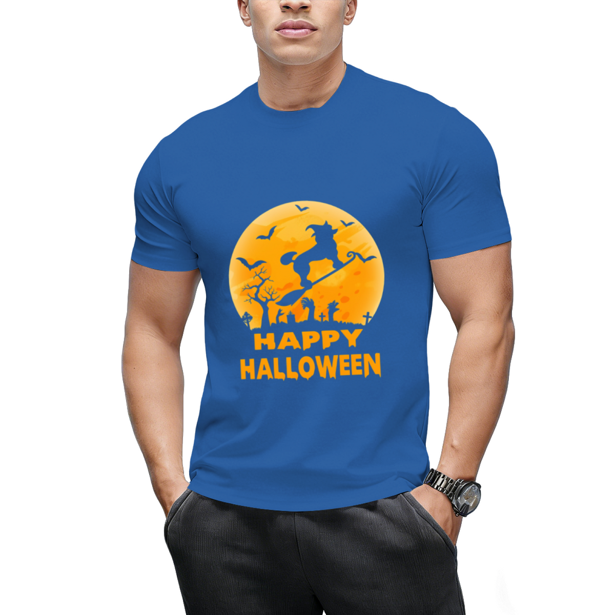 Poodle Dog Witch Halloween Graphic T-Shirt