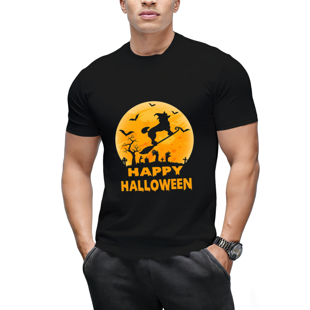 Poodle Dog Witch Halloween Graphic T-Shirt