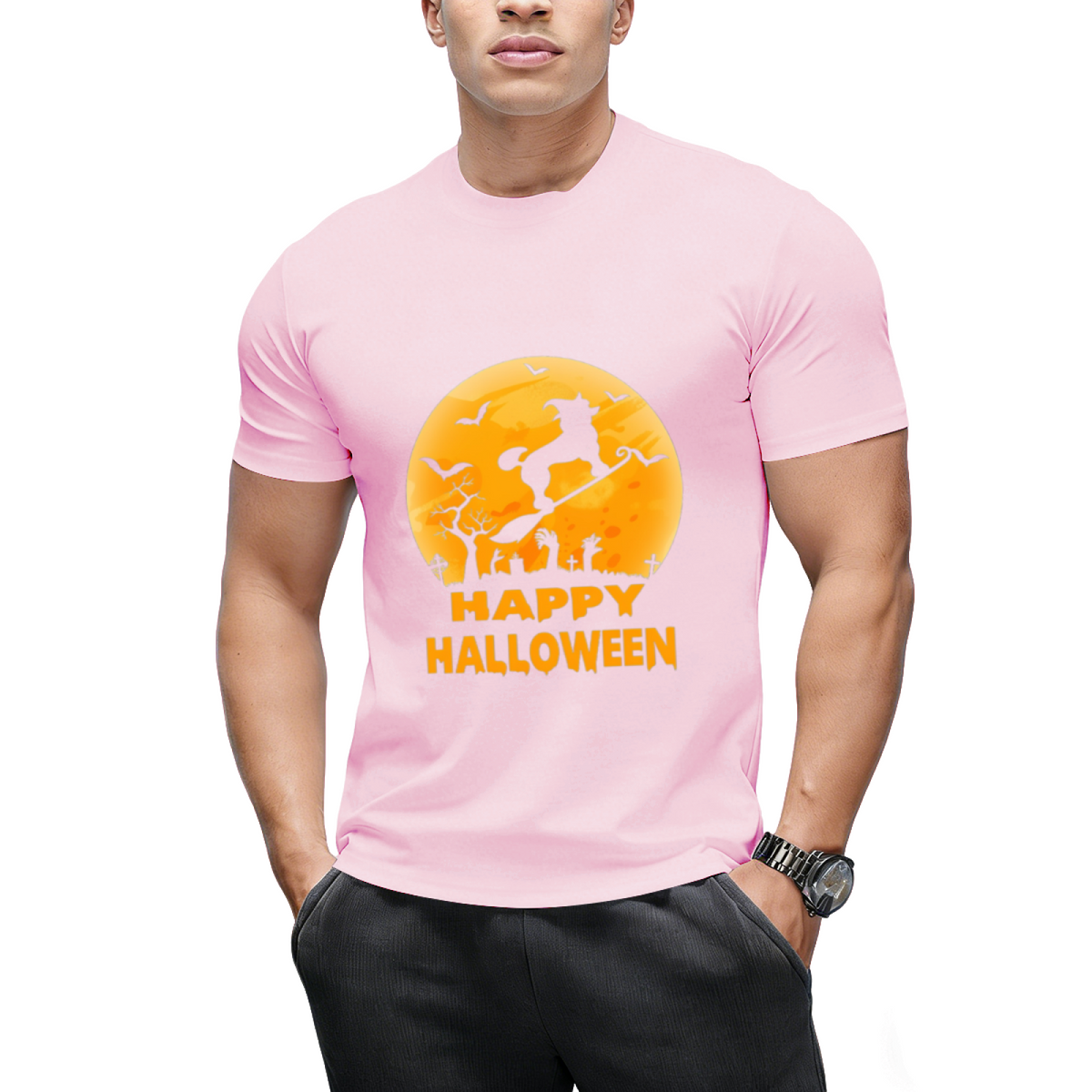 Poodle Dog Witch Halloween Graphic T-Shirt