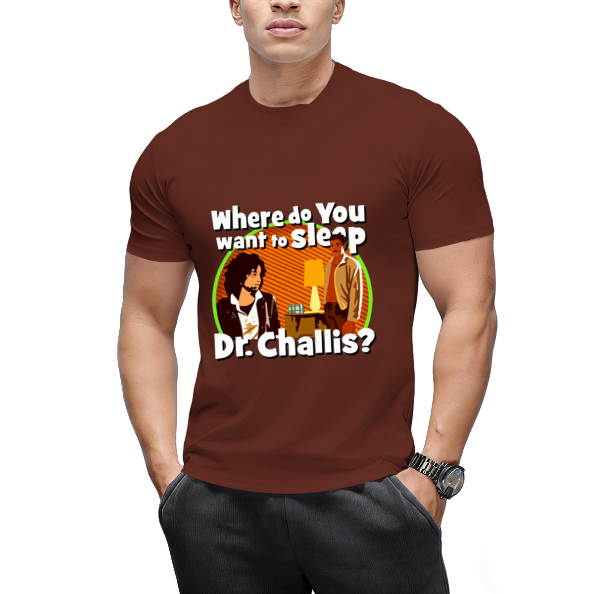 Where Do You Want to Sleep Dr Challis Graphic T-Shirt