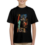 Rainy Neon City Kid's T-Shirt for Evening Walks