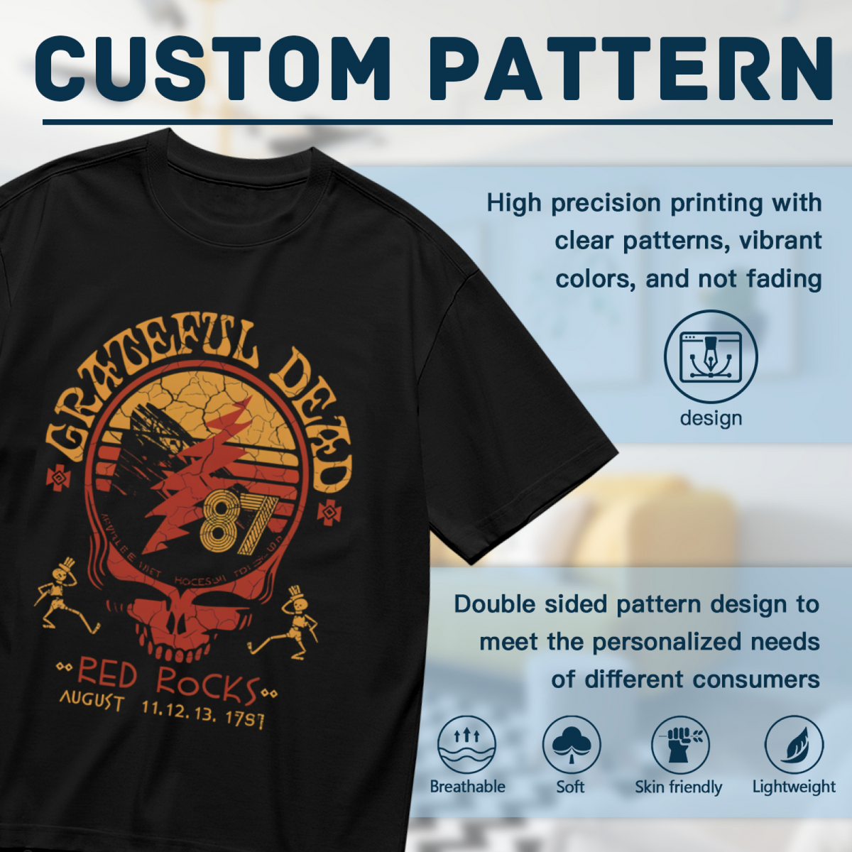 Grateful Dead Red Rocks 1987 1987 graphic T-shirt product image