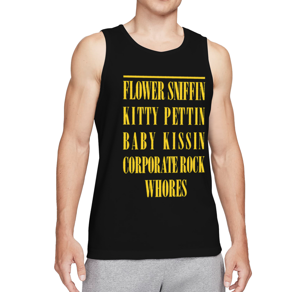 Nirvana Flower Sniffin Corporate Rock Quote Tank Top product image featuring Flower Sniffin corporate rock quote