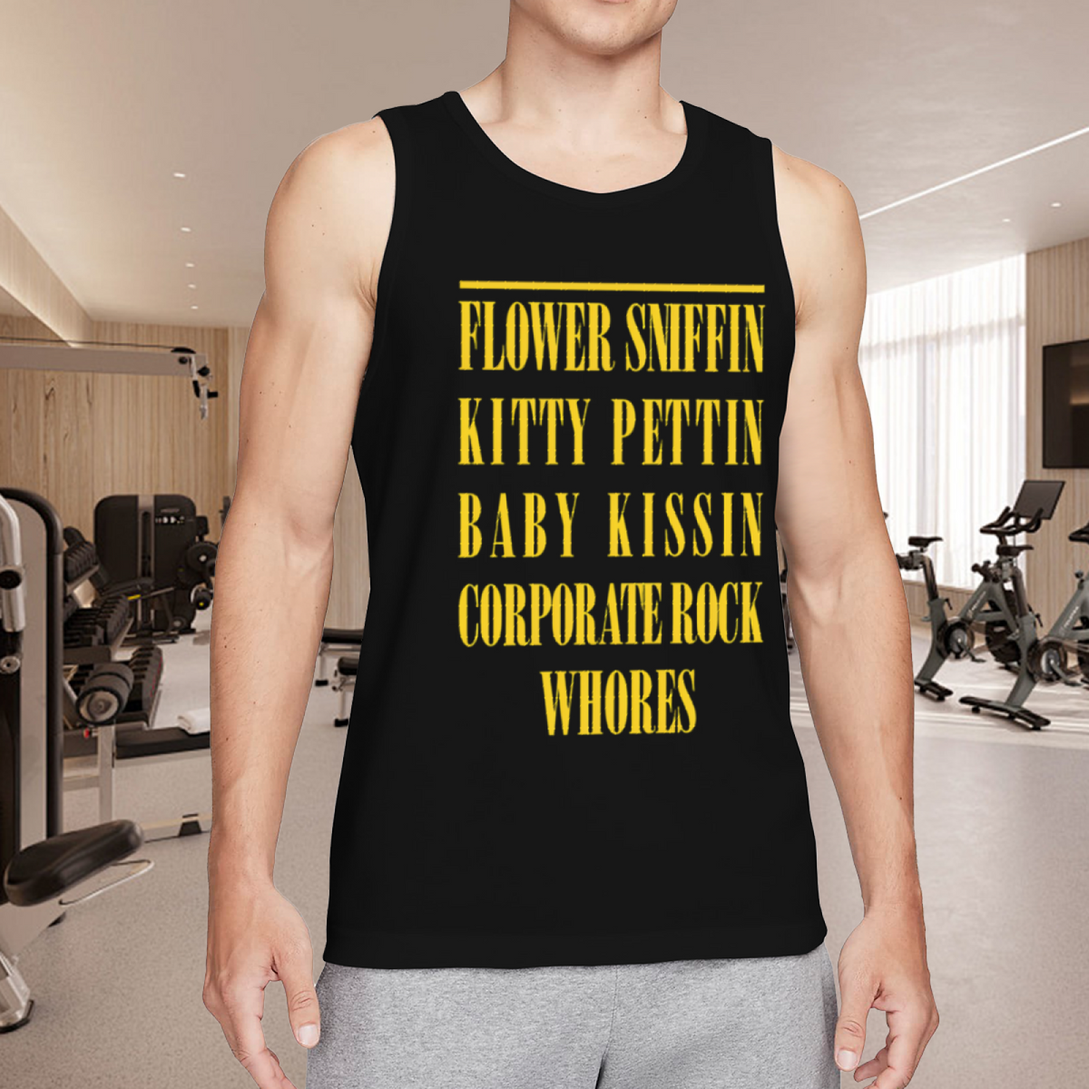 Nirvana Flower Sniffin Corporate Rock Quote Tank Top product image featuring Flower Sniffin corporate rock quote