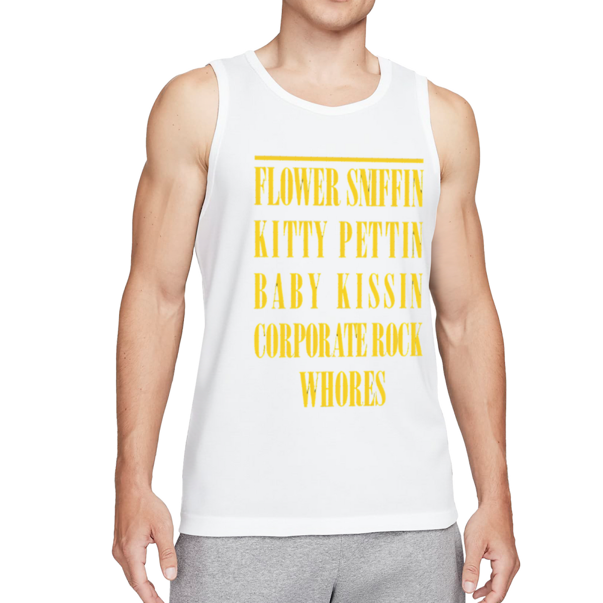 Nirvana Flower Sniffin Corporate Rock Quote Tank Top
