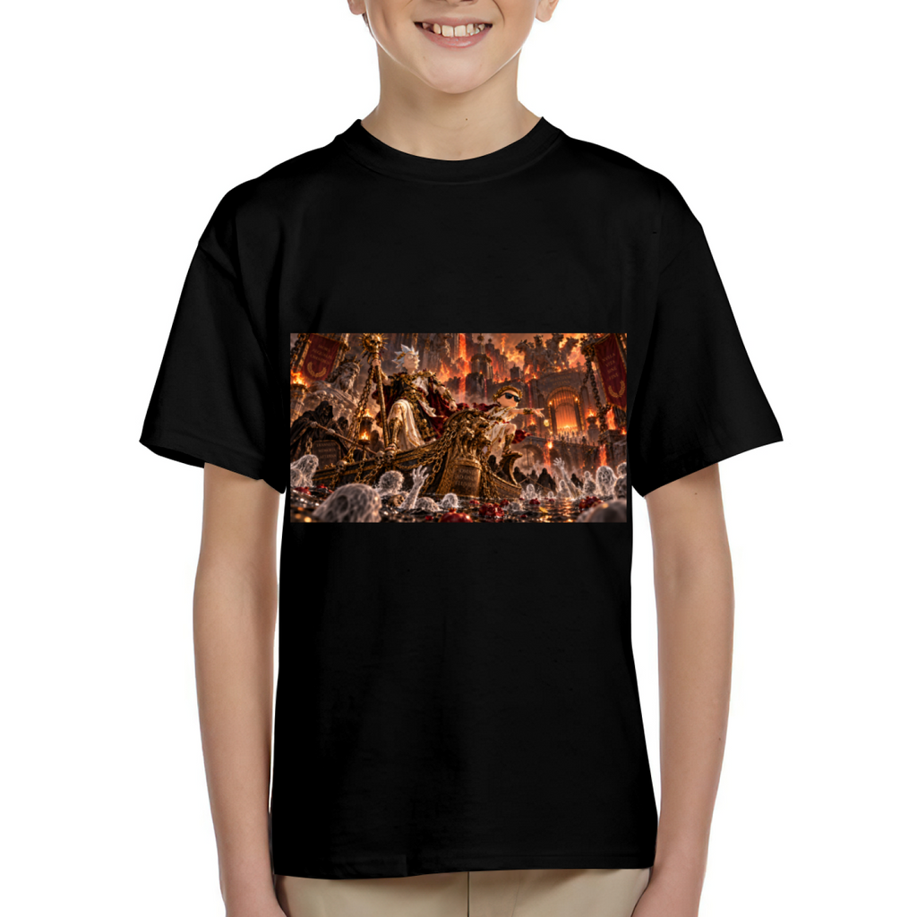 Royal Firelit Throne Kid's T-Shirt for Fantasy Events