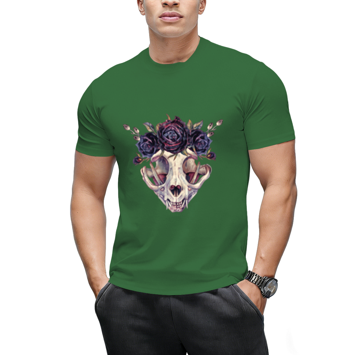 The Lovely Bones Cat Skull Graphic T-Shirt