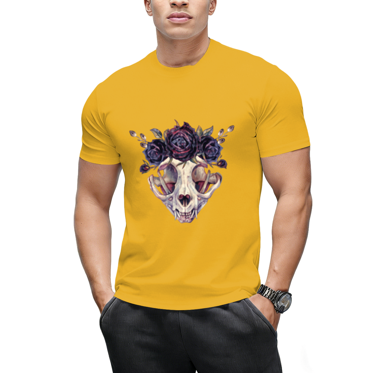 The Lovely Bones Cat Skull Graphic T-Shirt
