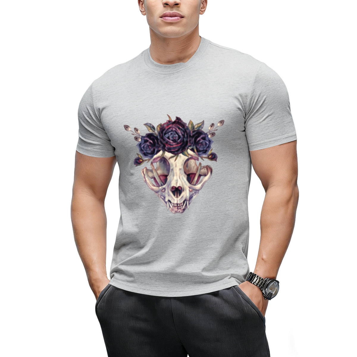 The Lovely Bones Cat Skull Graphic T-Shirt