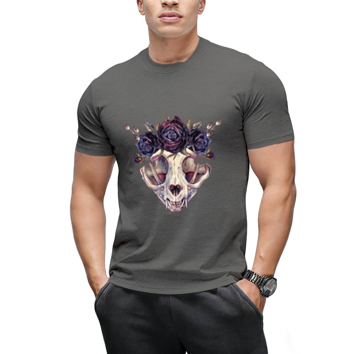 The Lovely Bones Cat Skull Graphic T-Shirt