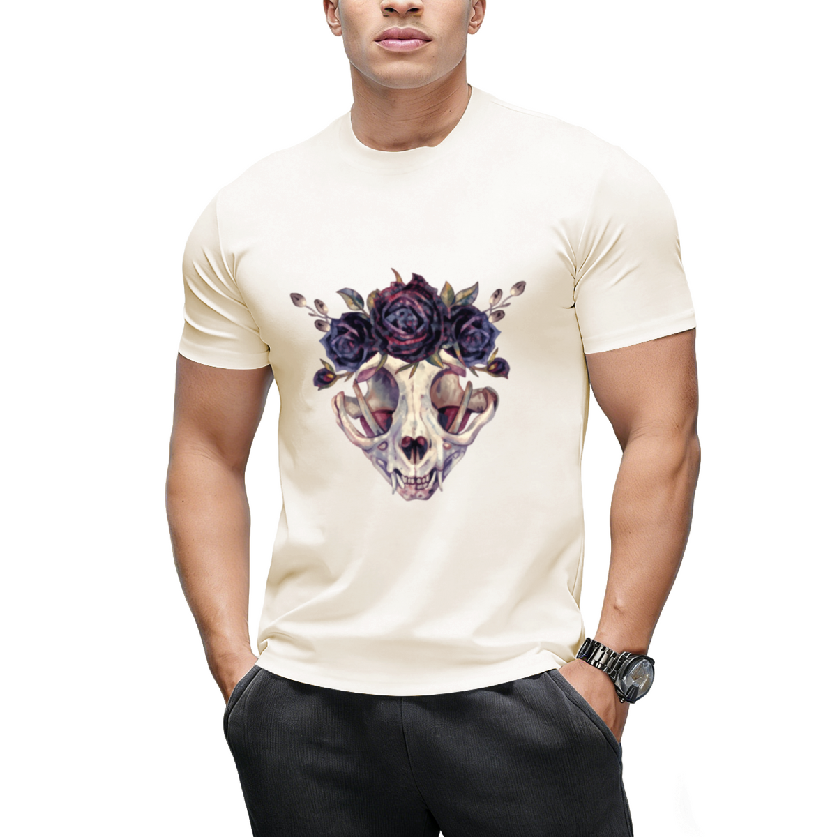 The Lovely Bones Cat Skull Graphic T-Shirt
