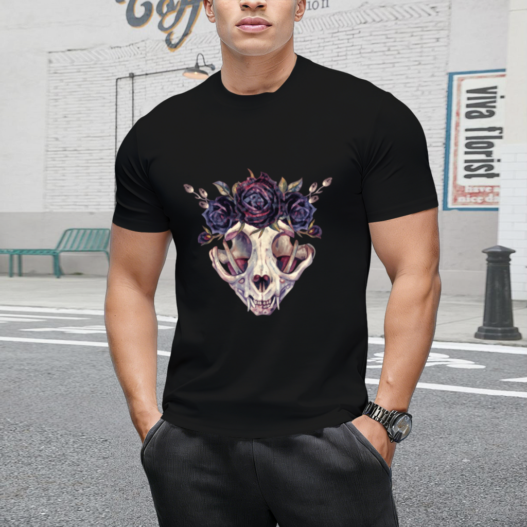 The Lovely Bones Cat Skull Graphic T-Shirt