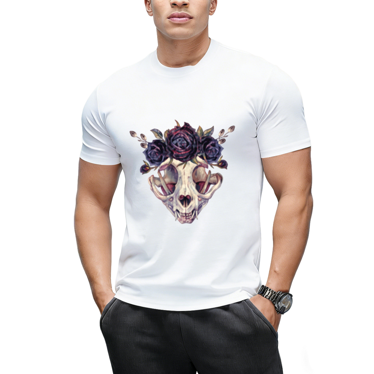 The Lovely Bones Cat Skull Graphic T-Shirt