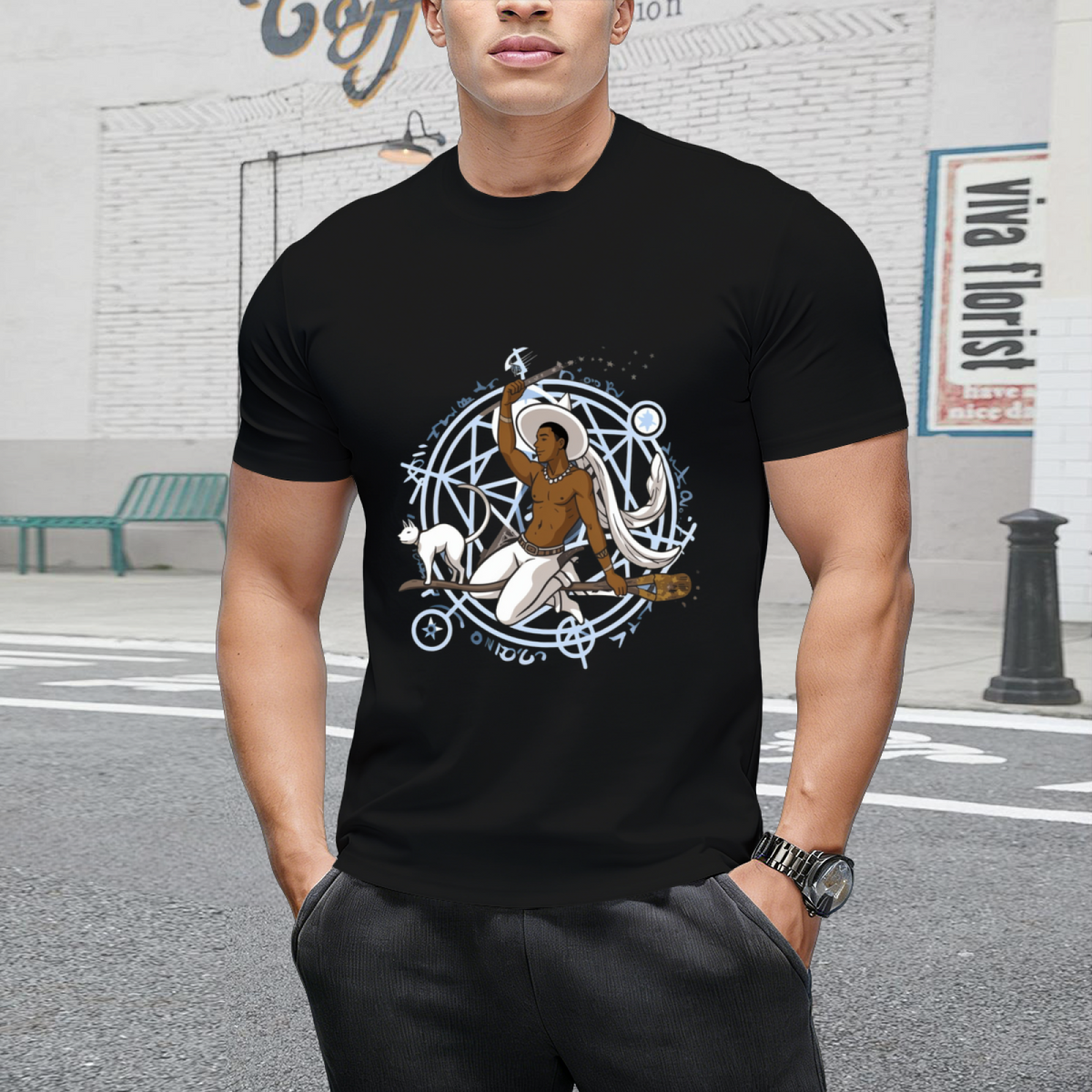 Witch Boy Diamond Graphic T-Shirt