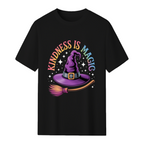 Kindness Is Magic Rainbow Pride Witch Hat Graphic T-Shirt