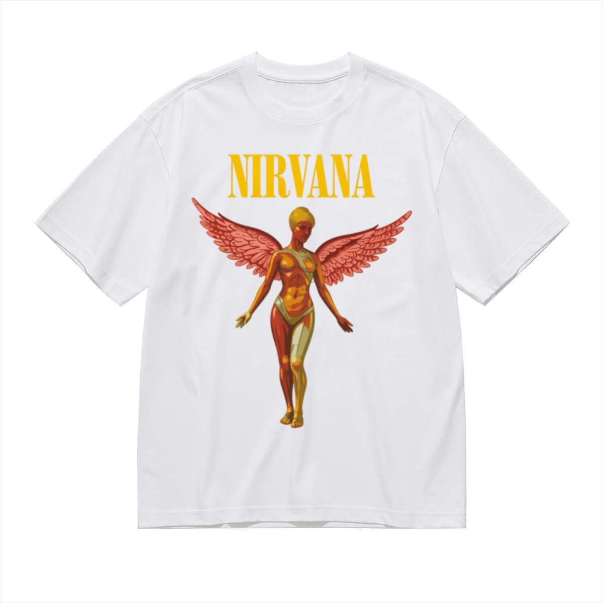Nirvana In Utero Pink Angel Album Graphic T-Shirt