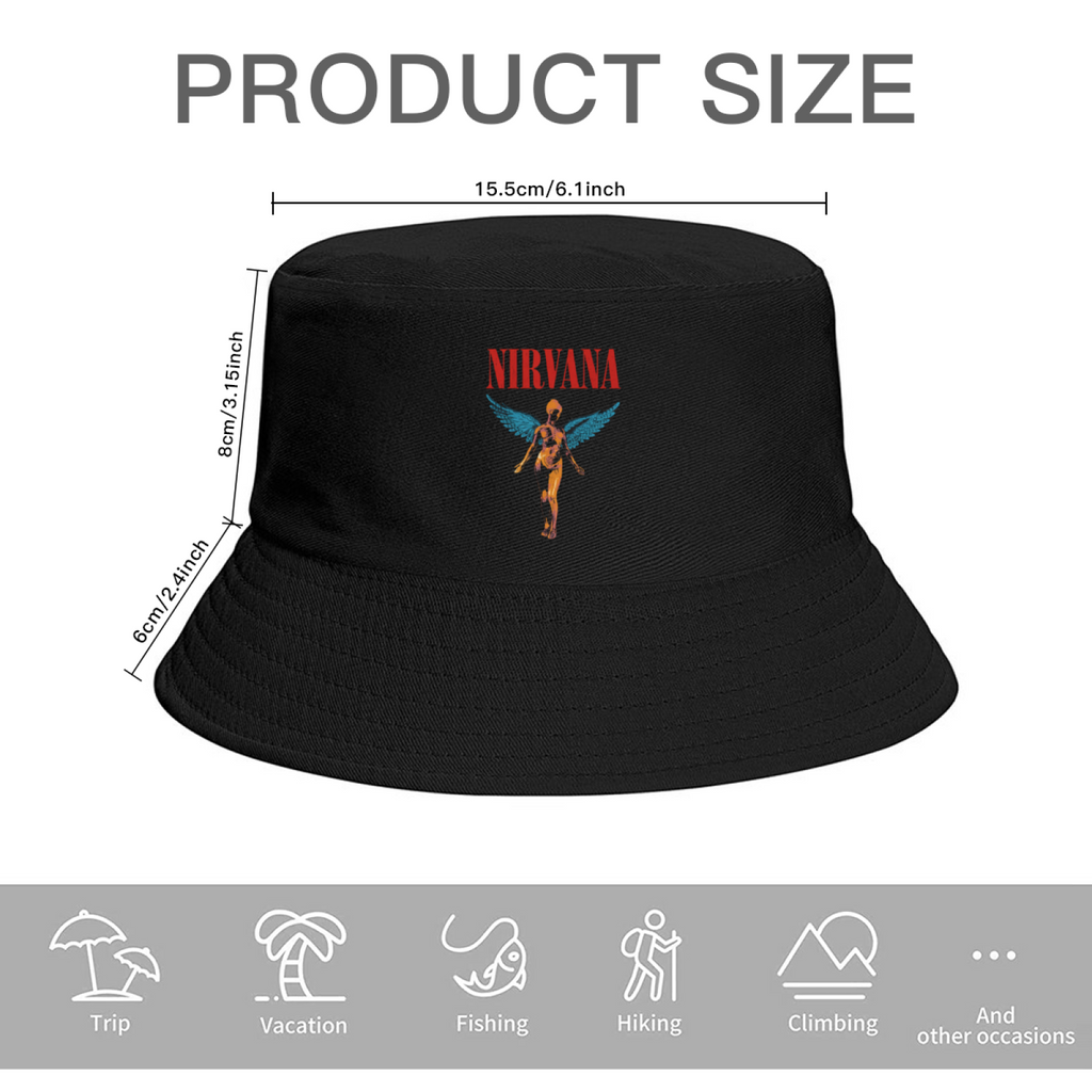 Nirvana In Utero Anatomical Angel Bucket Hat product image with In Utero anatomical angel artwork