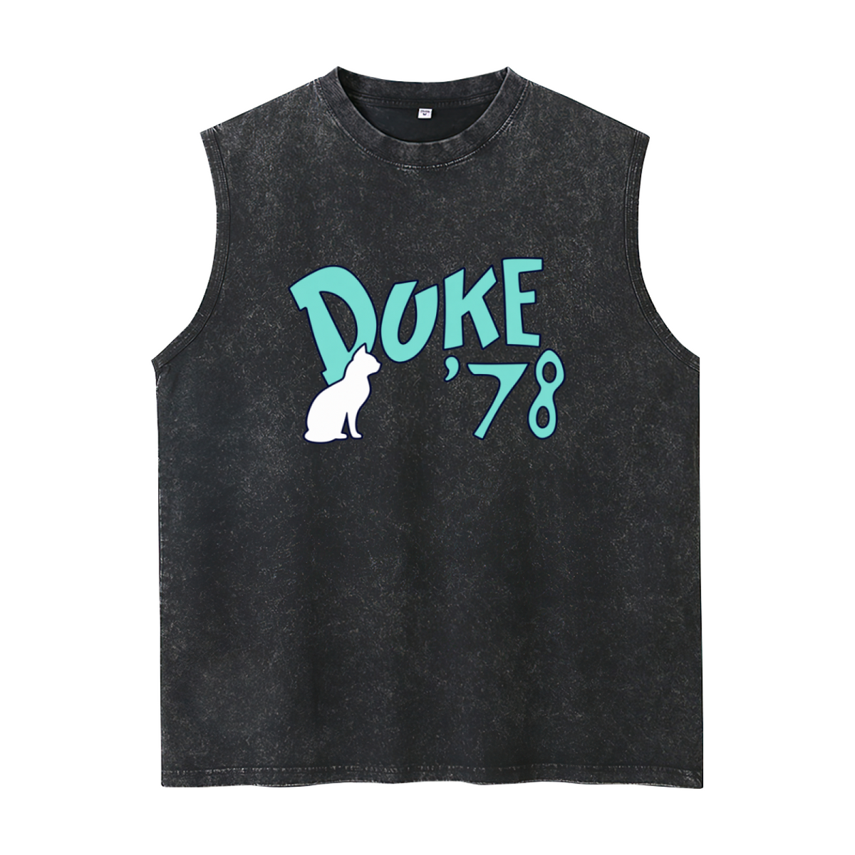 Grateful Dead washed graphic tank top with Duke '78 Cat graphic