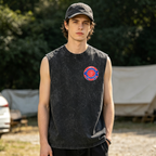 Grateful Dead washed graphic tank top with Grateful Deadcast Rose Badge graphic
