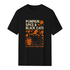 Pumpkin Spice Black Cat Nights Graphic T-Shirt