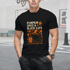 Pumpkin Spice Black Cat Nights Graphic T-Shirt