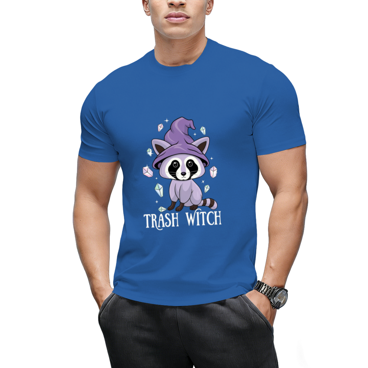 Trash Witch Raccoon Pastel Goth Graphic T-Shirt