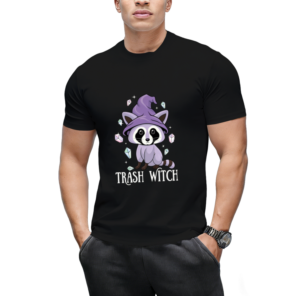 Trash Witch Raccoon Pastel Goth Graphic T-Shirt