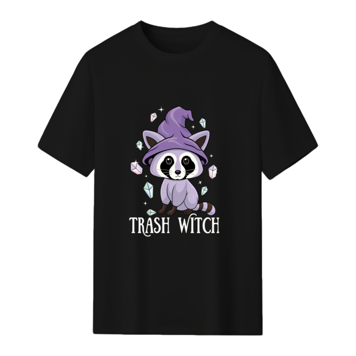 Trash Witch Raccoon Pastel Goth Graphic T-Shirt