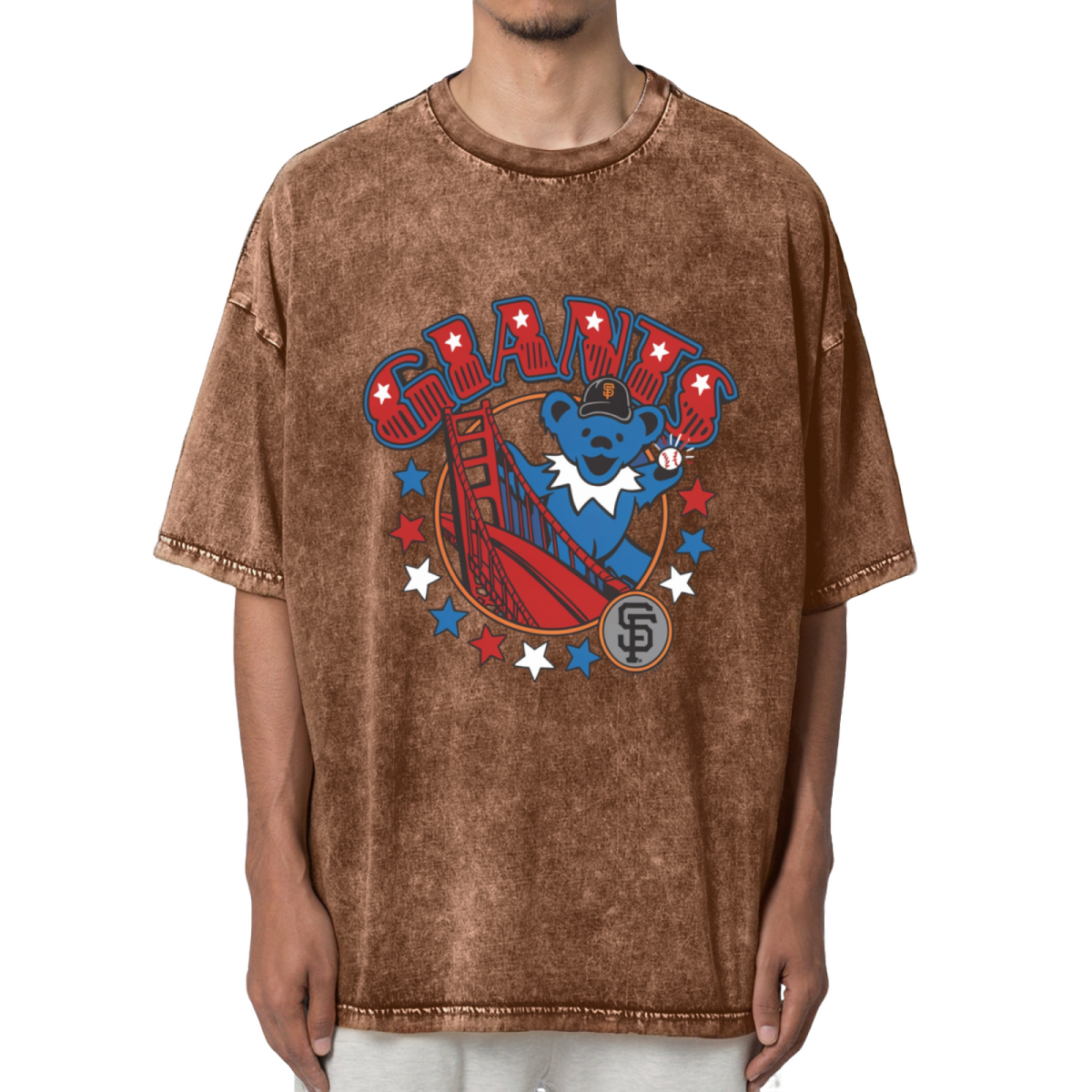 Grateful Dead Bear Washed Graphic T-Shirt