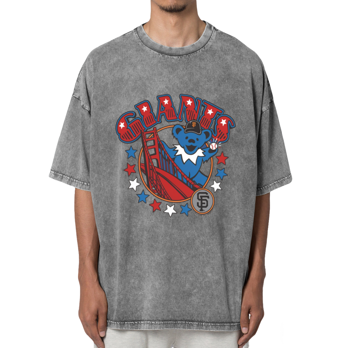 Grateful Dead Bear Washed Graphic T-Shirt