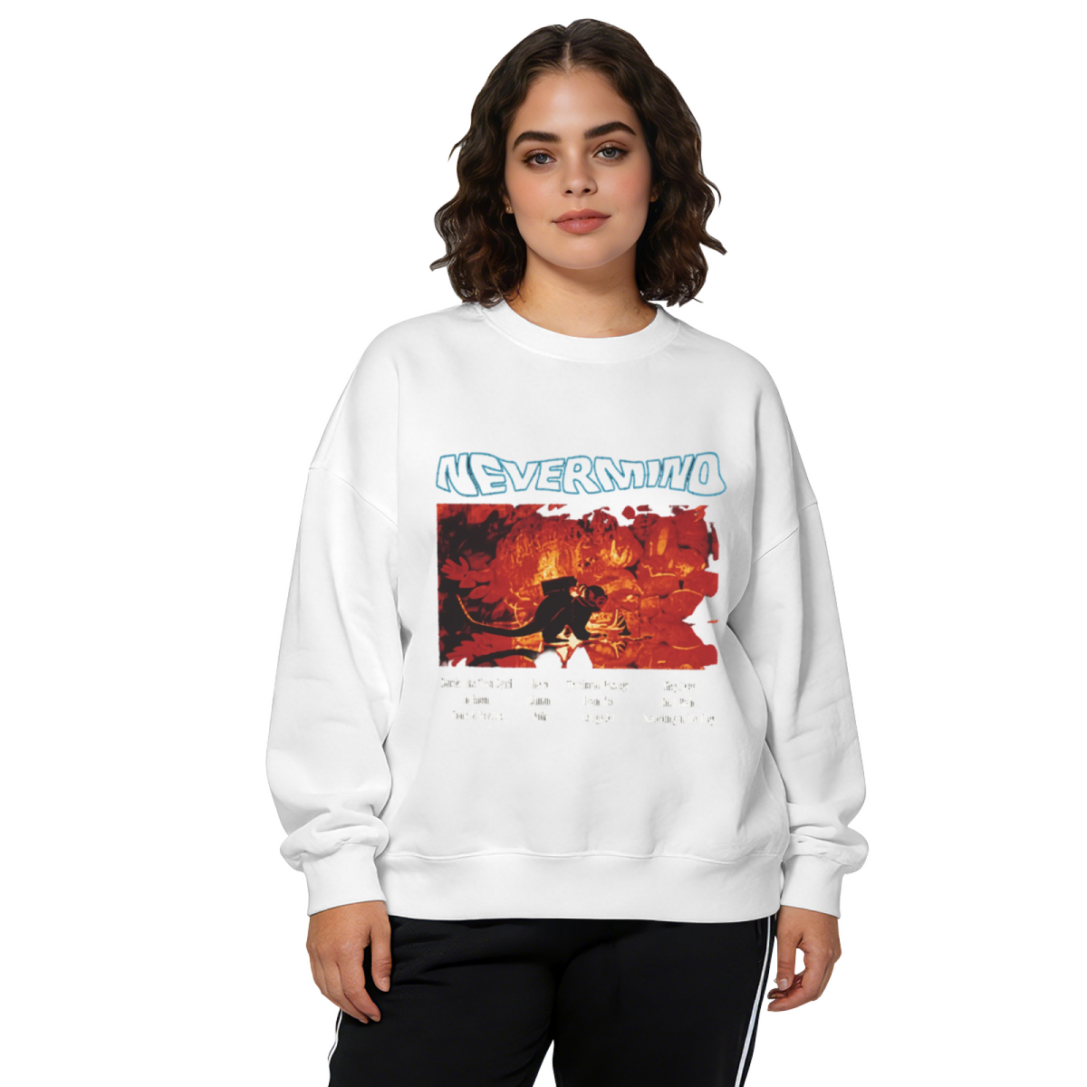 Nirvana Nevermind Red Graphic Crewneck Sweatshirt