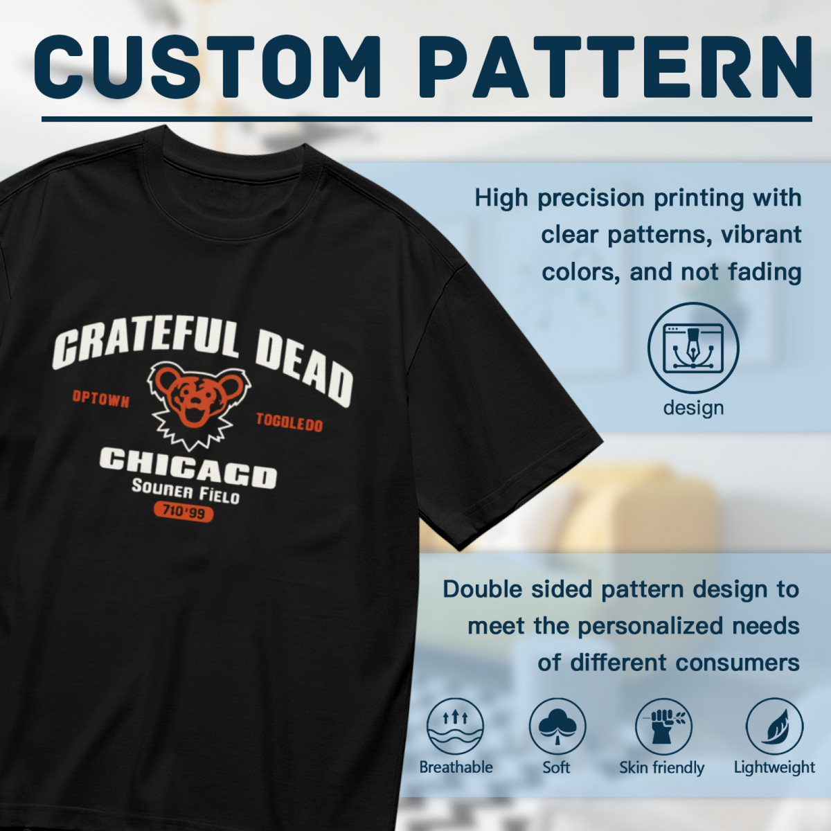 Grateful Dead Soldier Field Chicago 1995 Chicago 1995 graphic T-shirt product image